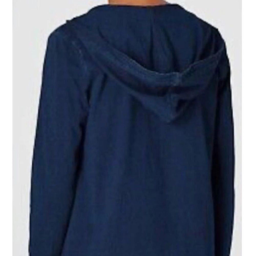 J. Jill Deep Blue Hooded Jacket - Picture 4 of 7